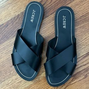 J Crew NWOT black sandals size 9